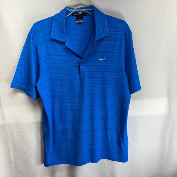Nike Other - Nike Tiger Woods Collection Dri FIT‎ Golf Polo Shirt Men's Small Blue
